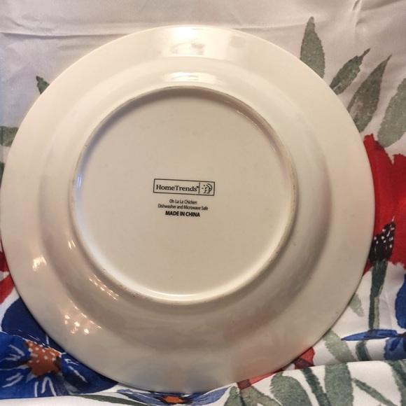 DONATED Lot of four Home Trends “Oh La La Rooster”8.5” Salad Plates - Picture 8 of 8